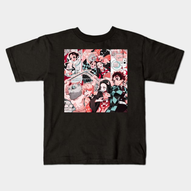 demon slayer Kids T-Shirt by stephens69